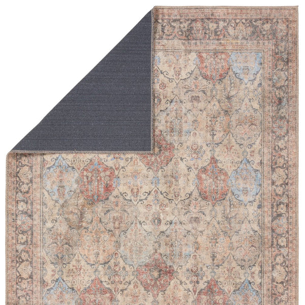 Jaipur Living Garcia Toreth Gar07 Powerloomed Machinemade 100% Polyester Traditional Trellis Indoor Rug Tan, Red 100% Polyester, Polyester Woven Canvas Rug160990
