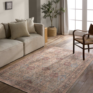 Jaipur Living Garcia Toreth Gar07 Powerloomed Machinemade 100% Polyester Traditional Trellis Indoor Rug Tan, Red 100% Polyester, Polyester Woven Canvas Rug160990