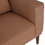 Dovetail Verena Sofa Chair Performance Weave and Pine Wood Legs​ - Canyon Clay and Walnut