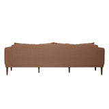 Dovetail Verena Sofa Performance Weave and Pine Wood Legs​ - Canyon Clay and Walnut