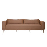 Dovetail Verena Sofa Performance Weave and Pine Wood Legs​ - Canyon Clay and Walnut