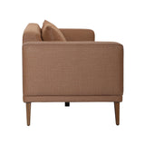 Dovetail Verena Sofa Performance Weave and Pine Wood Legs​ - Canyon Clay and Walnut