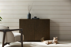 Greenington Avalon Solid Bamboo Console Sideboard with Soft Close Doors and Textured Front GAV001BL