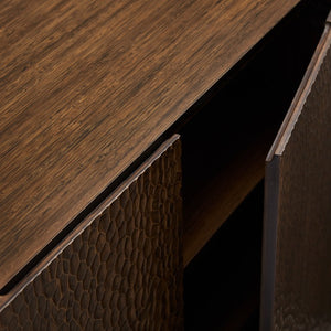 Greenington Avalon Solid Bamboo Console Sideboard with Soft Close Doors and Textured Front GAV001BL