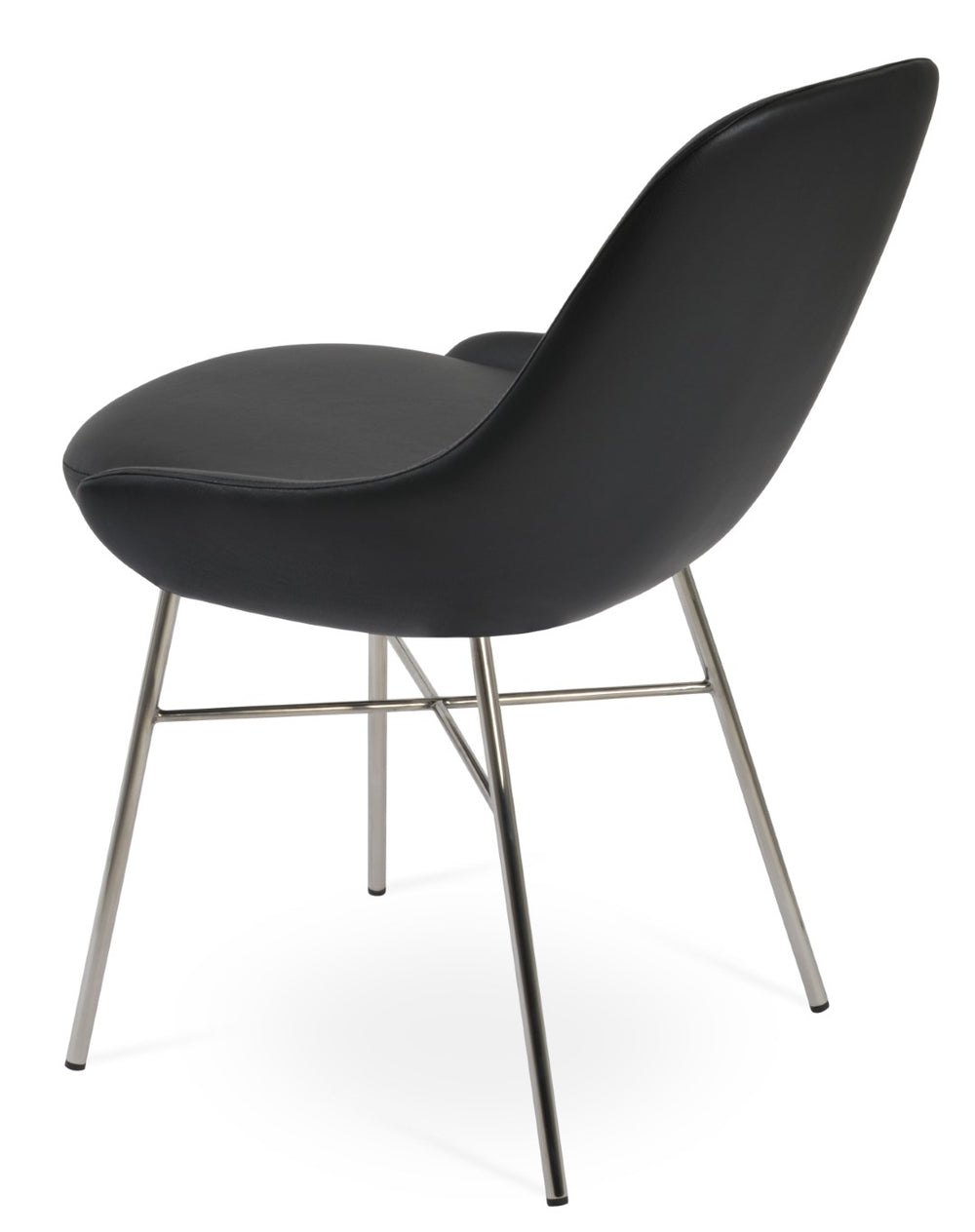 Soho Concept Gazel Cross Armchair Dining Chair - Modern Design With Soft Leatherette & 2-year Guarantee, 300 Lbs Black  Soho-concept-dining-chair-03759