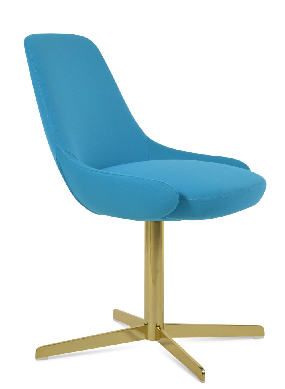 Soho Concept Gazel 4 Star Swivel Dining Chair - Stylish Comfort In Boucle, Velvet & Nubuck Fabrics With 10-year Warranty Black  Soho-concept-dining-chair-04038