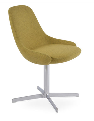 Soho Concept Gazel 4 Star Swivel Dining Chair - Elegant Camira Wool Upholstery, 10-year Guarantee, Stylish Design Chrome  Soho-concept-dining-chair-03766