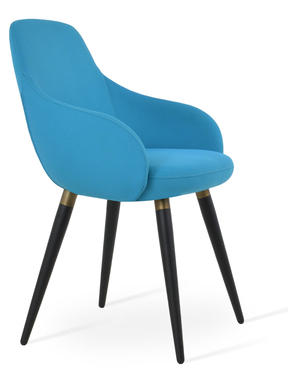 Soho Concept Gazel Ana Armchair Dining Chair - Elegant Leatherette Design With Metal Legs & 2-year Guarantee Black,Gold,Turquoise  Soho-concept-dining-chair-03794