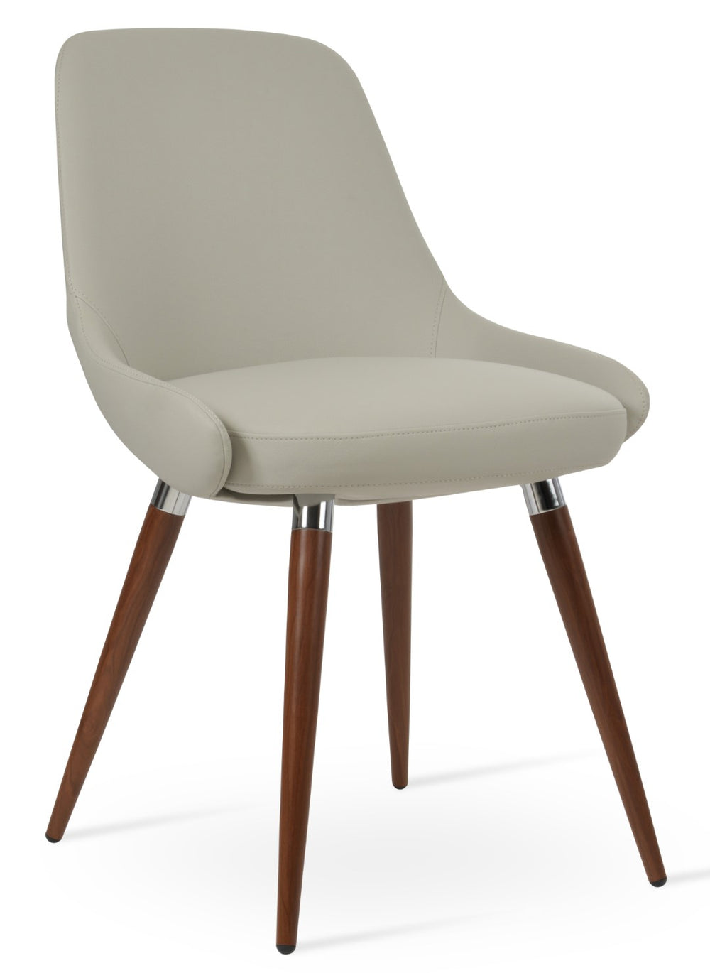 Soho Concept Gazel Ana Dining Chair - Elegant Leatherette Seat, Stylish Metal Legs, 2-year Guarantee, 350 Lbs Capacity Dark Grey,Black,Gold  Soho-concept-dining-chair-04054