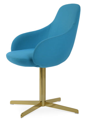 Soho Concept Gazel Arm Wire Counter And Bar Stools - Stylish Upholstered Seating With 10-year Guarantee, Durable Fabrics Gold,Turquoise  Soho-concept-dining-chair-04002