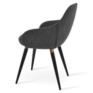 Soho Concept Gazel Arm Ana Counter & Bar Stools: Stylish Wool Fabric, 10-year Guarantee, Multiple Finishes! Black,Gold,Dark Grey  Soho-concept-dining-chair-03795
