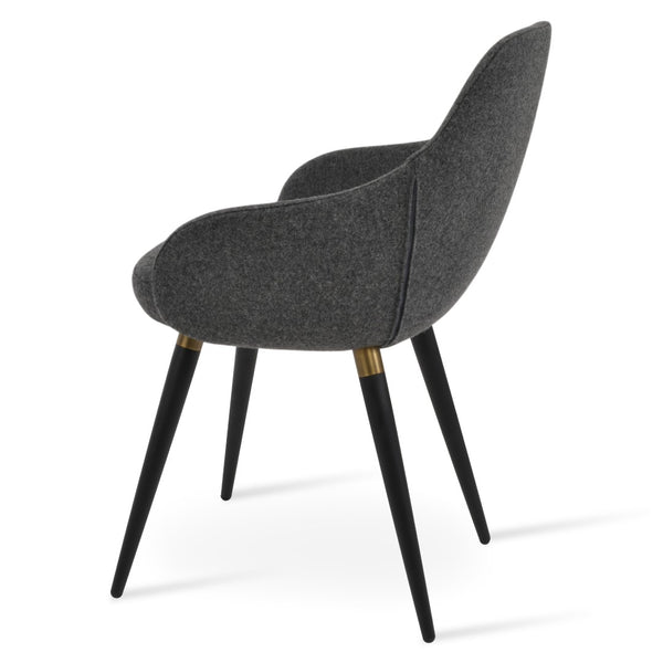 Soho Concept Gazel Arm Ana Counter & Bar Stools: Stylish Wool Fabric, 10-year Guarantee, Multiple Finishes! Black,Gold,Dark Grey  Soho-concept-dining-chair-03795