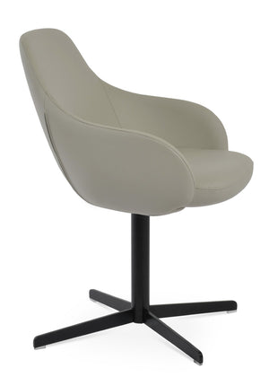 Soho Concept Gazel Large Office Chair – Stylish Leatherette Design, Adjustable Height, 2-year Guarantee, 300 Lbs Capacity Black,Light Grey  Soho-concept-dining-chair-03803