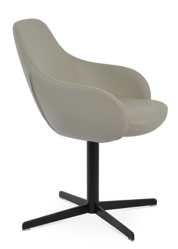 Soho Concept Gazel Large Office Chair – Stylish Leatherette Design, Adjustable Height, 2-year Guarantee, 300 Lbs Capacity Black,Light Grey  Soho-concept-dining-chair-03803