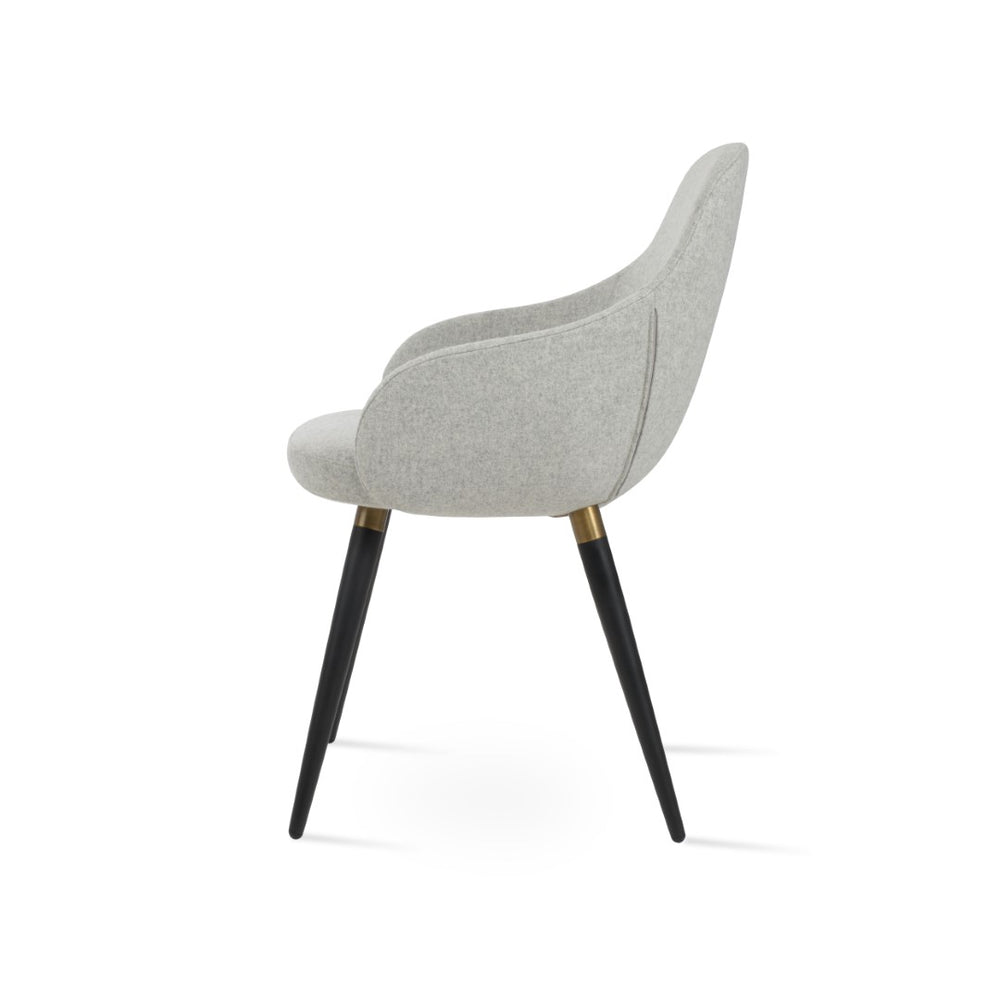 Soho Concept Gazel Arm Ana Counter & Bar Stools: Stylish Wool Fabric, 10-year Guarantee, Multiple Finishes! Black,Brass,Dark Grey  Soho-concept-dining-chair-03818