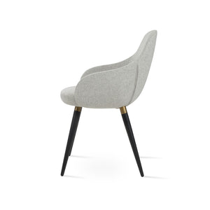 Soho Concept Gazel Arm Ana Counter & Bar Stools: Stylish Wool Fabric, 10-year Guarantee, Multiple Finishes! Black,Silver  Soho-concept-dining-chair-03811