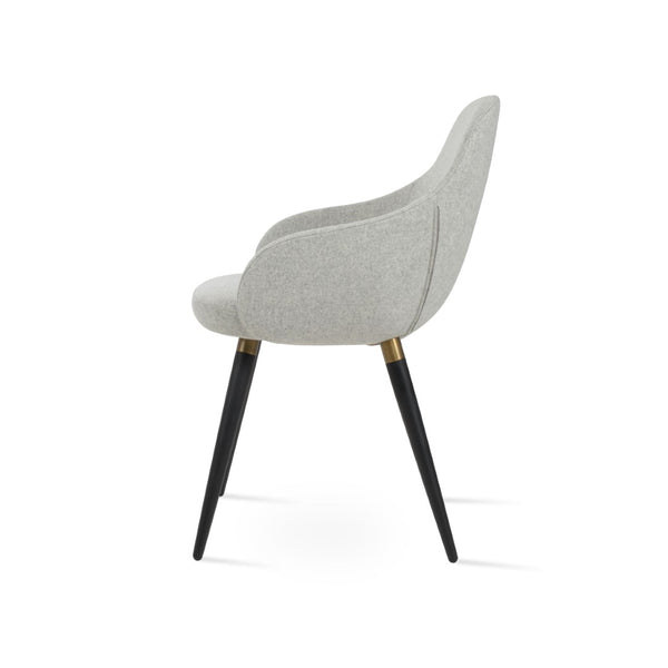 Soho Concept Gazel Arm Ana Counter & Bar Stools: Stylish Wool Fabric, 10-year Guarantee, Multiple Finishes! Black,Silver  Soho-concept-dining-chair-03811