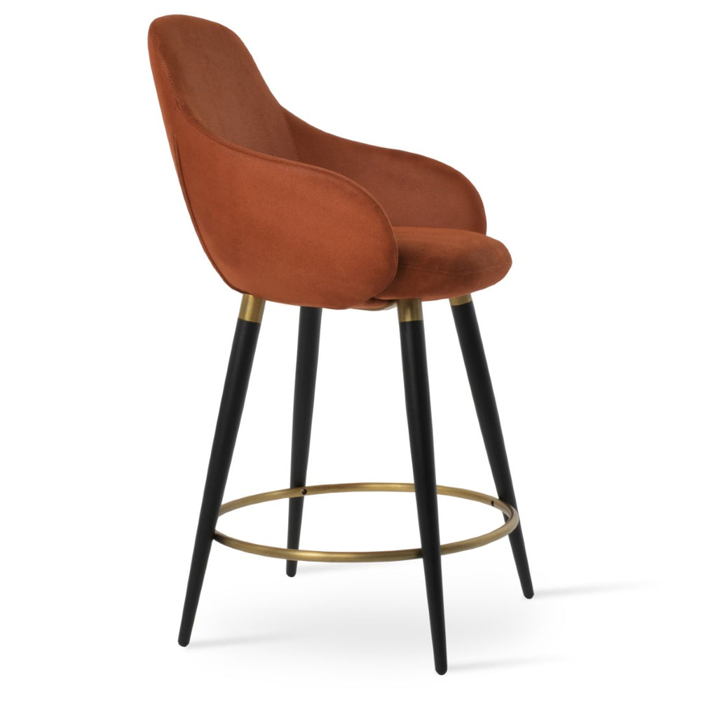 Soho Concept Gazel Stylish Arm Barstools & Counterstools - Upholstered In Boucle, Velvet, Nubuck With 10-year Guarantee Turquoise,Black,Gold  Soho-concept-dining-chair-08696
