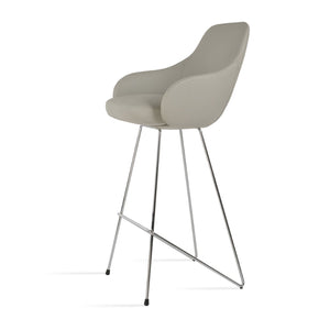 Soho Concept Gazel Arm Barstools & Counterstools - Stylish Chrome, Black, Brass Designs With 2-year Guarantee! Chrome,Light Grey  Soho-concept-dining-chair-08738