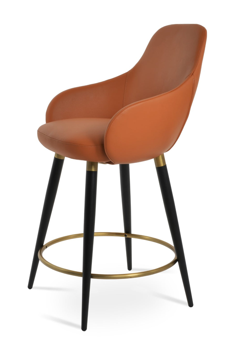 Soho Concept Gazel Arm Ana Bar And Counter Stools - Elegant Boucle Fabric, Stylish Metal Legs, 10-year Warranty Black,Gold  Soho-concept-dining-chair-08750