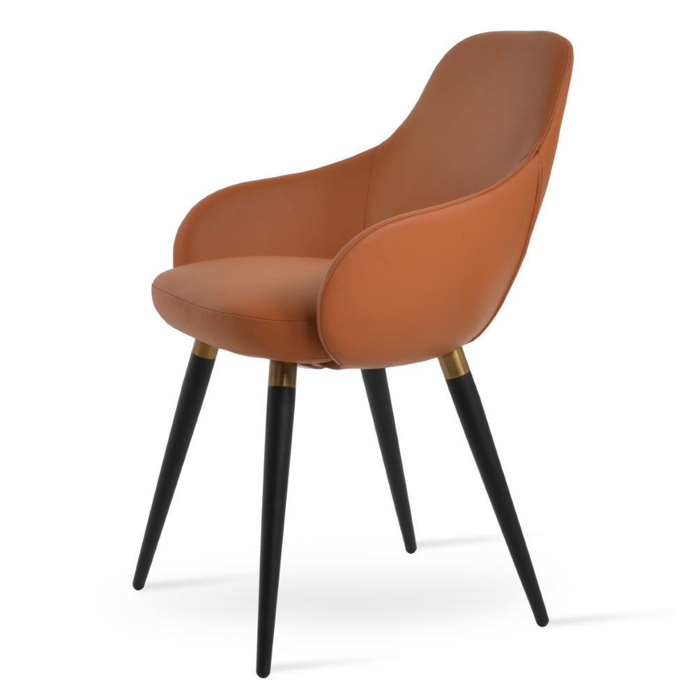 Soho Concept Gazel Arm Ana Counter & Bar Stools - Stylish, Durable Seats In Boucle Fabric & Leather, 10-year Guarantee Black,Gold  Soho-concept-dining-chair-03847