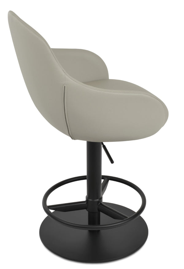 Soho Concept Gazel Adjustable Arm Barstools & Counterstools – Modern Leatherette Design With 2-year Guarantee Light Grey,Black  Soho-concept-dining-chair-08751
