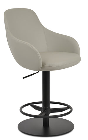 Soho Concept Gazel Adjustable Arm Barstools & Counterstools – Modern Leatherette Design With 2-year Guarantee Light Grey,Black  Soho-concept-dining-chair-08752