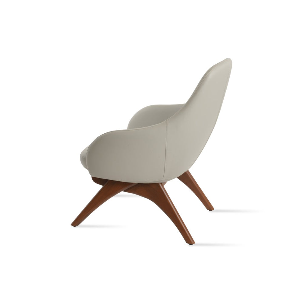 Soho Concept Gazel Arm (Ppm-fr) Leatherette Chair With 2-year Guarantee In Soft Walnut & Light Grey Finish Walnut,Light Grey  Soho-concept-dining-chair-13104