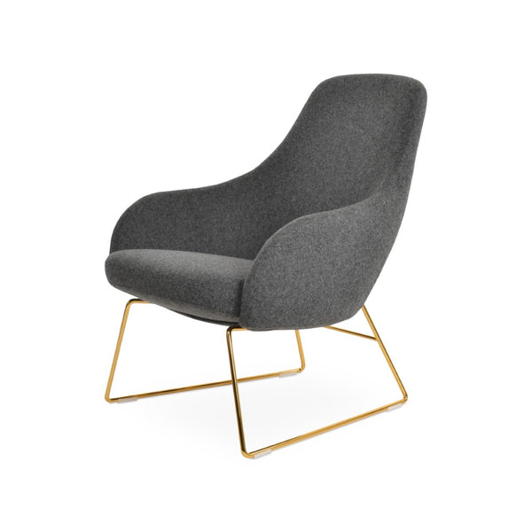 Soho Concept Gazel Arm - Premium Camira Blazer Wool Fabric With 10-year Guarantee, Chrome & White Design Gold,Dark Grey  Soho-concept-dining-chair-13098