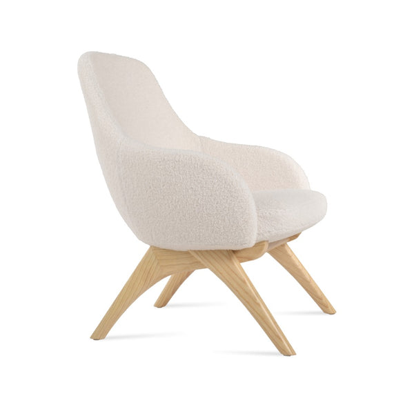 Soho Concept Gazel Arm - Premium Camira Blazer Wool Fabric Chair With 10-year Guarantee In Gold, Walnut, White Ash,Natural,White  Soho-concept-dining-chair-13100