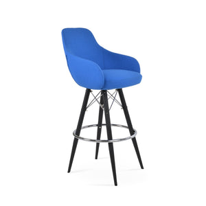 Soho Concept Gazel Arm Mw Barstools & Counterstools - Stylish Comfort In Boucle Fabric & Leather, 10-year Guarantee Black,Blue  Soho-concept-dining-chair-08756
