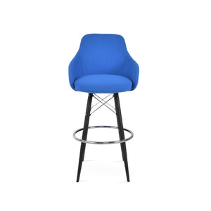 Soho Concept Gazel Arm Mw Barstools & Counterstools - Stylish Comfort In Boucle Fabric & Leather, 10-year Guarantee Black,Blue  Soho-concept-dining-chair-06888