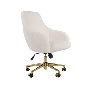 Soho Concept Gazel Arm Chair - Premium Camira Blazer Wool & Boucle Fabric, 10-year Guarantee, Adjustable Arms Gold,White  Soho-concept-dining-chair-12694