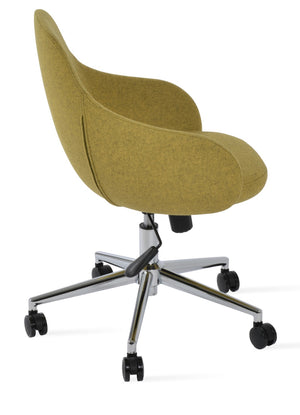 Soho Concept Gazel Arm Chair - Premium Camira Blazer Wool & Boucle Fabric, 10-year Guarantee, Adjustable Arms Amber  Soho-concept-dining-chair-11845