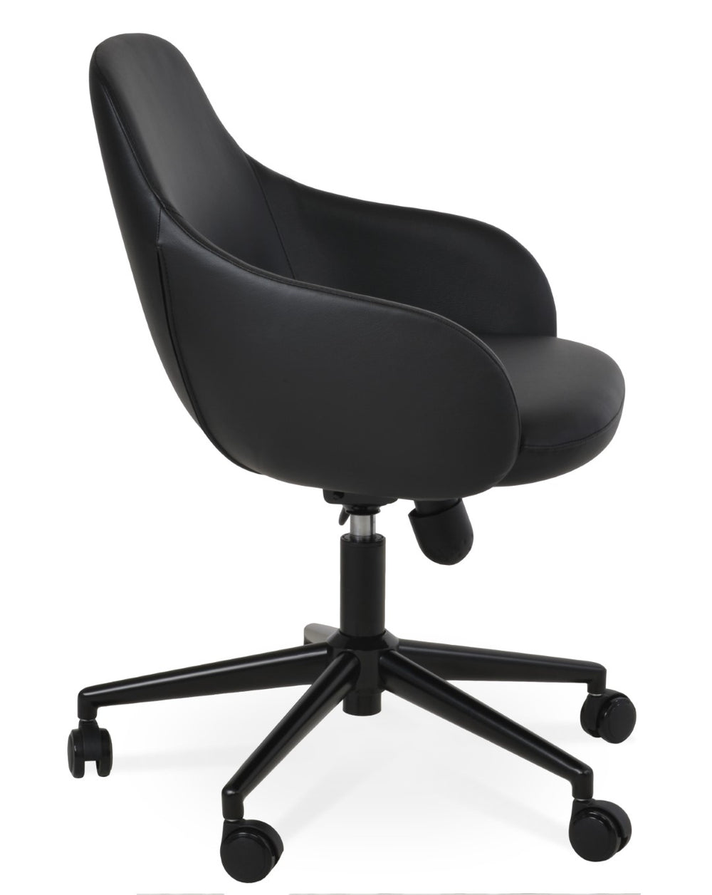 Soho Concept Gazel Ergonomic Office Chair With Ppm-fr Leatherette, Adjustable Heights, 2-year Guarantee, Black Black  Soho-concept-dining-chair-11844