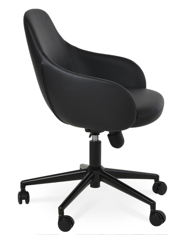 Soho Concept Gazel Ergonomic Office Chair With Ppm-fr Leatherette, Adjustable Heights, 2-year Guarantee, Black Black  Soho-concept-dining-chair-11844