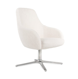 Soho Concept Gazel Arm Office Chair - Premium Camira Wool & Boucle Fabric, 10-year Guarantee, Adjustable Comfort White  Soho-concept-dining-chair-13106