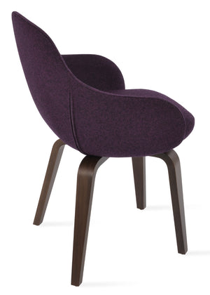 Soho Concept Gazel Arm Wood Counter & Bar Chair - Stylish Solid Beech Design, Luxurious Fabrics, 10-year Guarantee Walnut  Soho-concept-dining-chair-03866