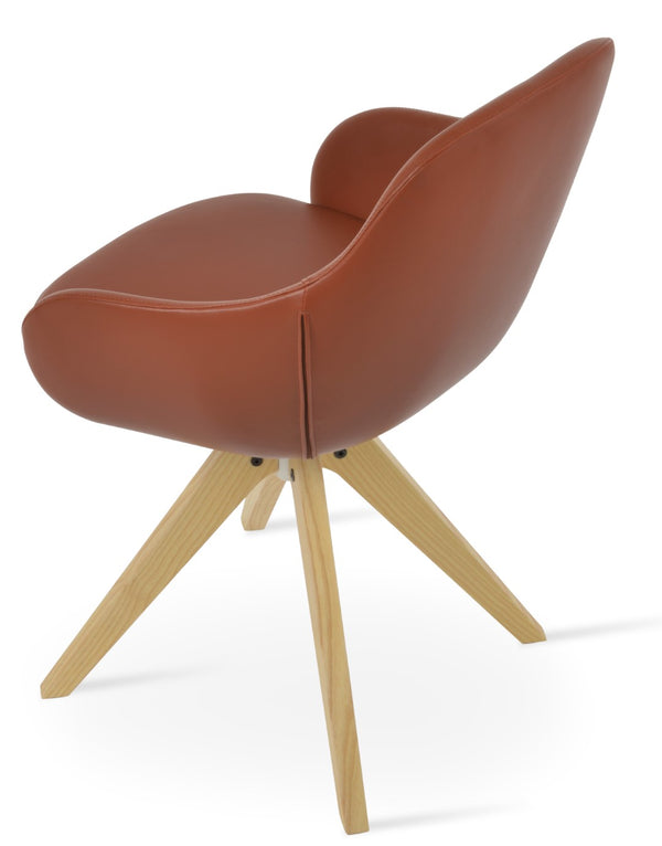 Soho Concept Gazel Arm Pyramid Dining Chair - Stylish Leatherette With 2-year Guarantee, Modern Comfort & Durability Natural  Soho-concept-dining-chair-03875