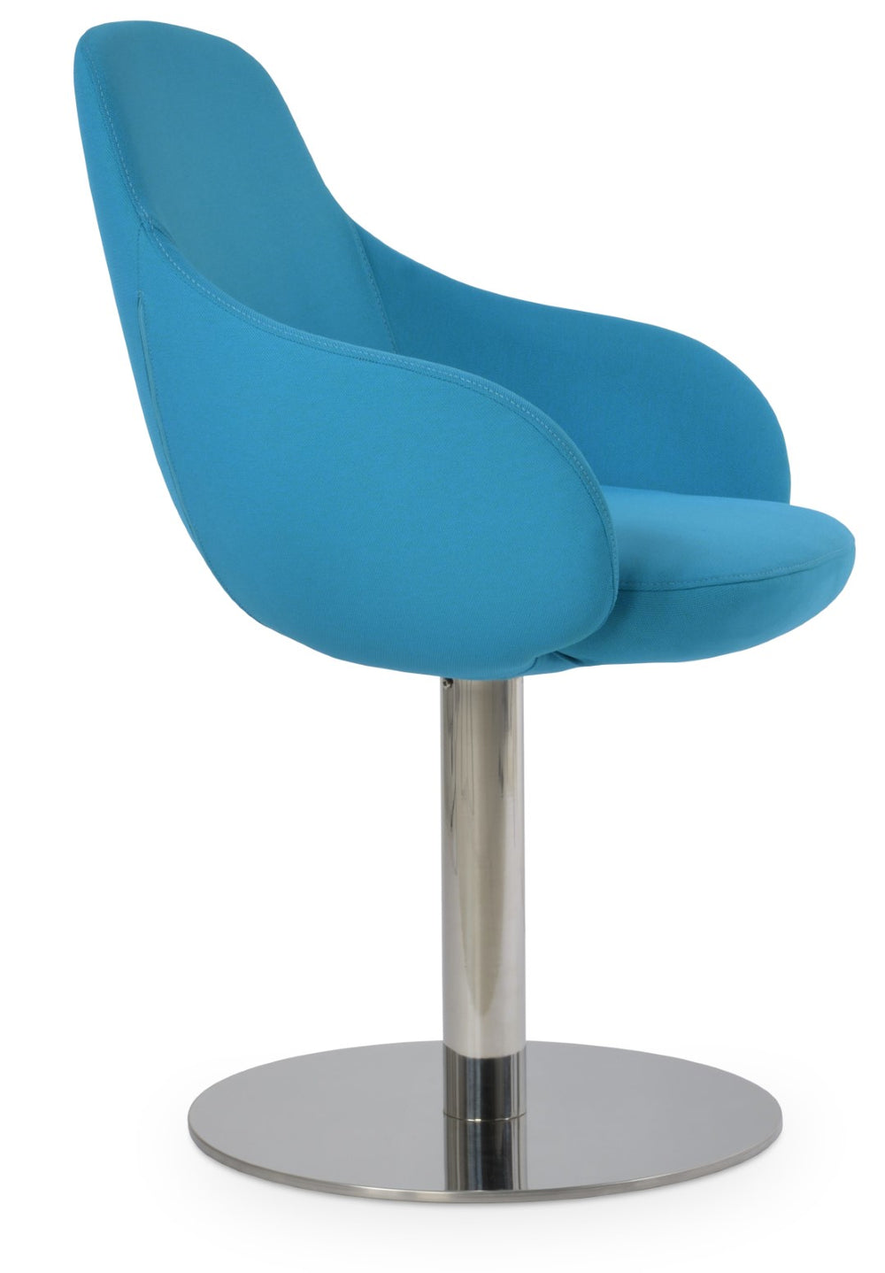Soho Concept Gazel Stylish Arm Galata Counter & Bar Chair – Elegant Upholstery Options With 10-year Guarantee! Turquoise Steel Tubular Legs Soho-concept-dining-chair-03891