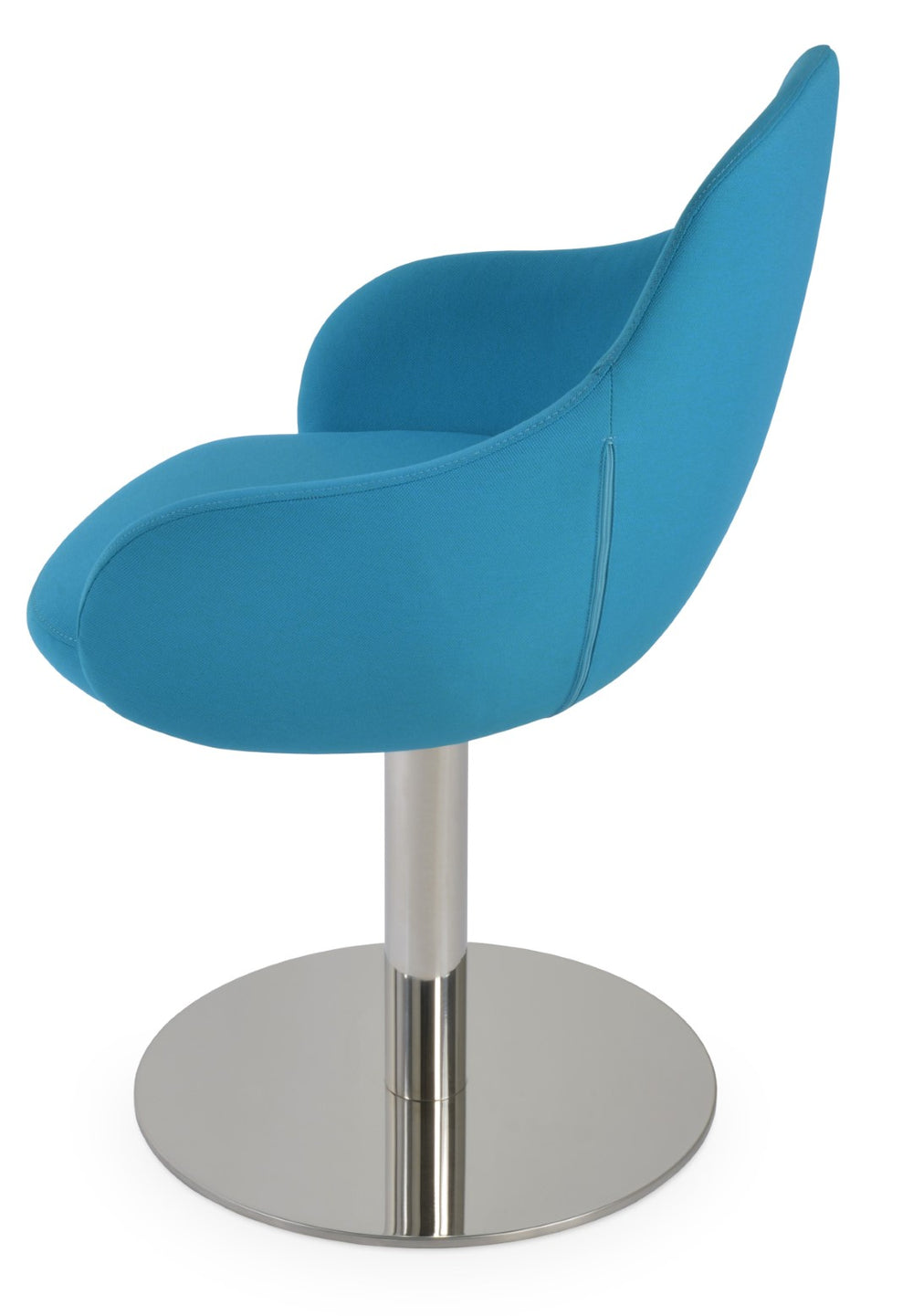 Soho Concept Gazel Stylish Arm Galata Counter & Bar Chair – Elegant Upholstery Options With 10-year Guarantee! Turquoise Steel Tubular Legs Soho-concept-dining-chair-03891