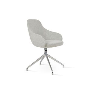Soho Concept Gazel Large Office Chair In Camira Blazer Wool – Premium Comfort, Adjustable Height, 10-year Guarantee Silver  Soho-concept-dining-chair-03912