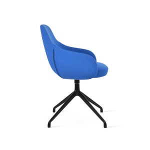 Soho Concept Gazel Arm Mw Counter & Bar Dining Chair - Stylish Ergonomic Stools In Leather Or Boucle Fabric Black,Blue  Soho-concept-dining-chair-03901