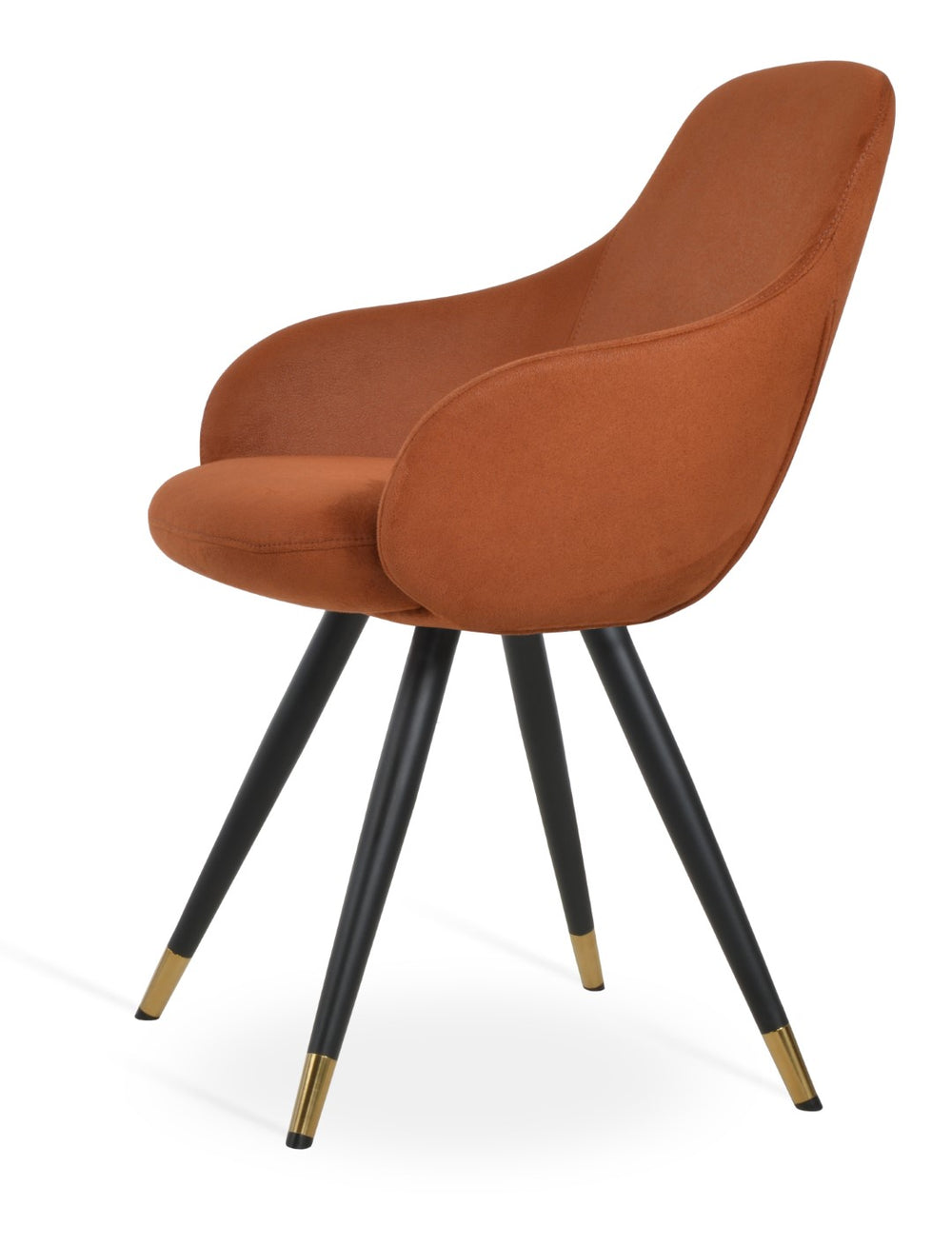 Soho Concept Gazel Arm Wood Counter & Bar Chair - Stylish Solid Beech Design, Luxurious Fabrics, 10-year Guarantee Black,Gold,Brass  Soho-concept-dining-chair-03928
