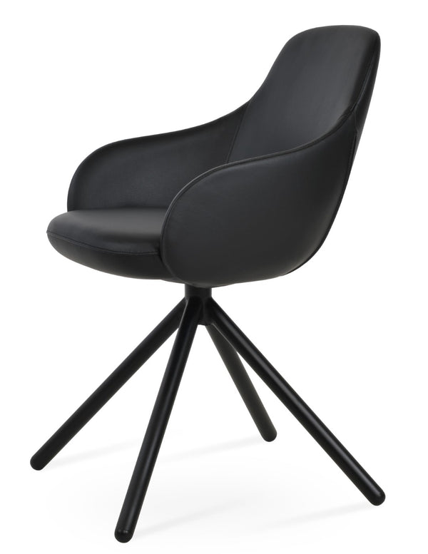 Soho Concept Gazel Arm Mw Counter & Bar Dining Chair – Stylish Leatherette Stools With Ergonomic Design, 2-year Warranty Black  Soho-concept-dining-chair-03946