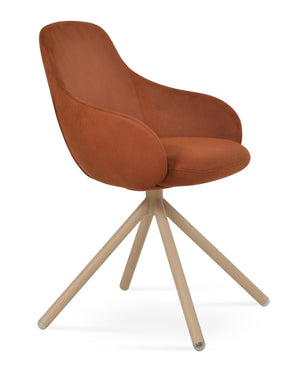Soho Concept Gazel Arm Pr- Dining Chair In Premium Camira Boucle Wool With 10-year Guarantee & Durable Design Natural  Soho-concept-dining-chair-03947