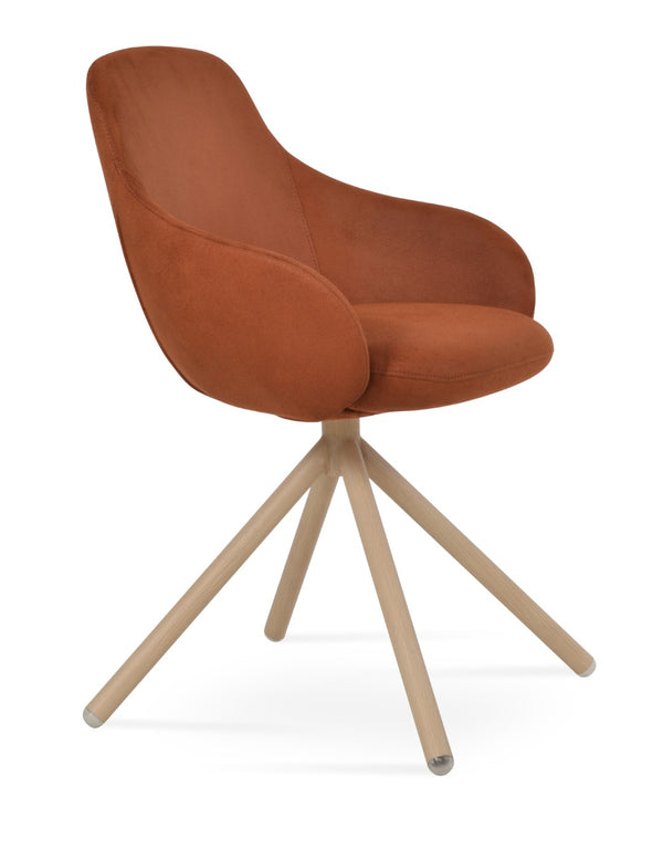 Soho Concept Gazel Arm Pr- Dining Chair In Premium Camira Boucle Wool With 10-year Guarantee & Durable Design Natural  Soho-concept-dining-chair-03947