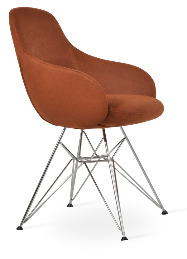 Soho Concept Gazel Stylish Arm Galata Counter & Bar Chair – Elegant Upholstery Options With 10-year Guarantee! Chrome Steel Tubular Legs Soho-concept-dining-chair-03962