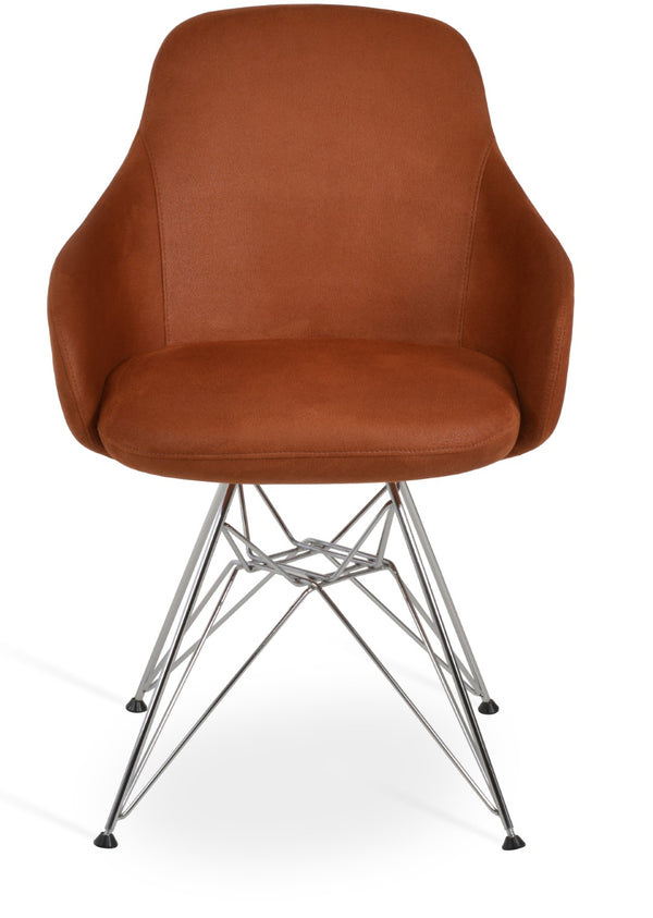 Soho Concept Gazel Stylish Arm Galata Counter & Bar Chair – Elegant Upholstery Options With 10-year Guarantee! Chrome Steel Tubular Legs Soho-concept-dining-chair-03962