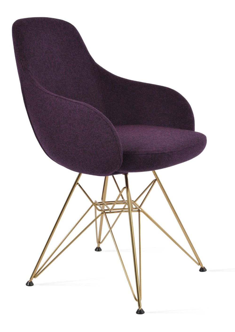 Soho Concept Gazel Arm Wire Counter & Bar Chairs - Stylish Camira Blazer Wool With Gold Finish & 10-year Guarantee Black  Soho-concept-dining-chair-03973